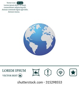 World globe vector illustration.