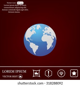 World globe vector illustration.
