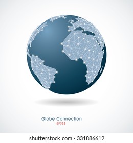 World globe vector illustration.