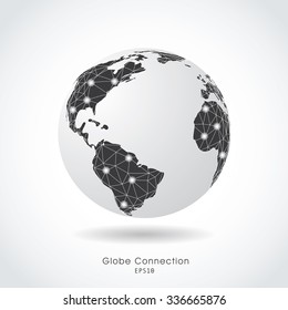 World globe vector illustration.