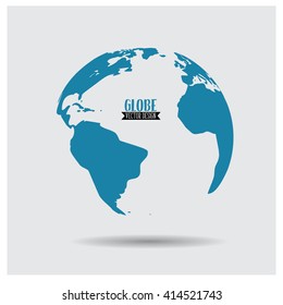 World globe, vector illustration.