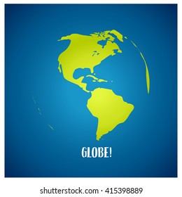 World globe, vector illustration.