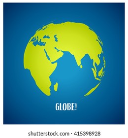 World globe, vector illustration.