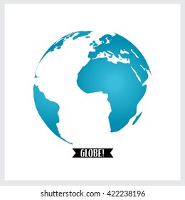 World globe, vector illustration.
