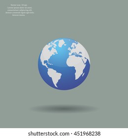 World globe vector illustration.