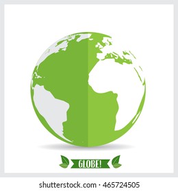 World globe, vector illustration