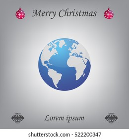 World globe vector illustration.