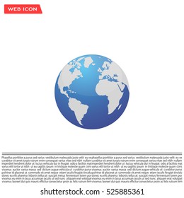 World globe vector illustration.