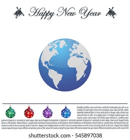 World globe vector illustration.