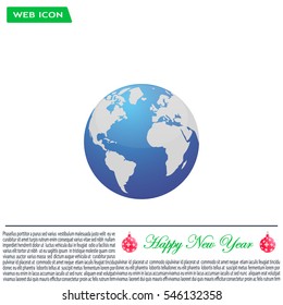 World globe vector illustration.