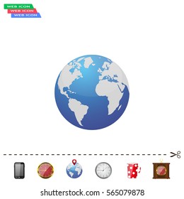 World globe vector illustration.