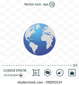 World globe vector illustration.