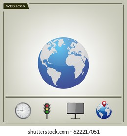 World globe vector illustration.
