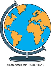 world globe vector illustration isolated on white background