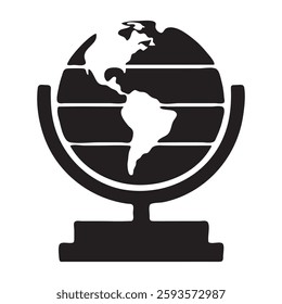 world globe vector on white background