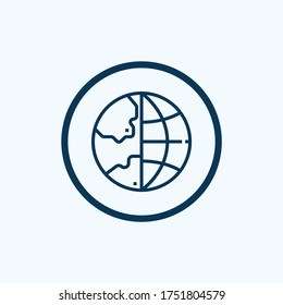 World Globe. Globe vector. Globe symbol. World vector. Globe icon isolated on white background