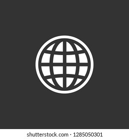 World, globe, web icon symbol vector