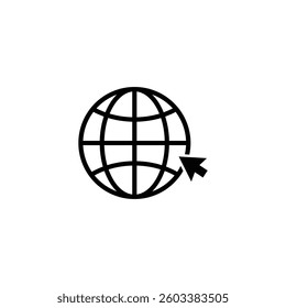 World globe website icon EPS 10