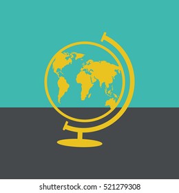 World globe.Vector icon.