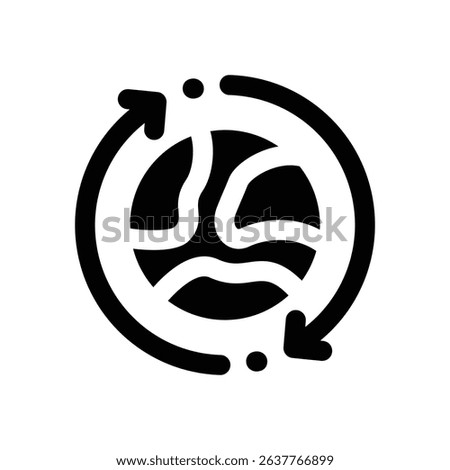 world glyph icon. Strong and solid vector icon for websites, mobile interfaces, presentations, and visual branding. High quality and easy to edit.