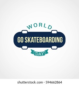World Go Skateboarding Day Vector Illustration.