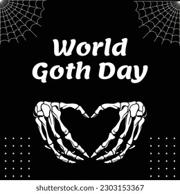 world goth day poster suitable for social media post