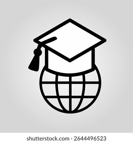 world graduation book logo vector black color abstract outline