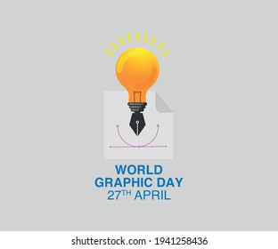 World Graphic day premium vector with flat design