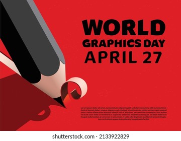 World Graphics Day, World Graphic Day Vector Design. 3d Style