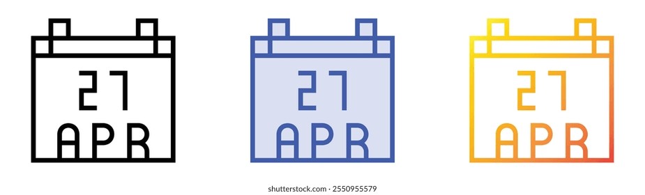 world graphics day icon. Linear, Blue Fill and Gradient Style Design Isolated On White Background
