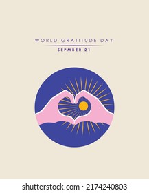 World gratitude day creative design template.