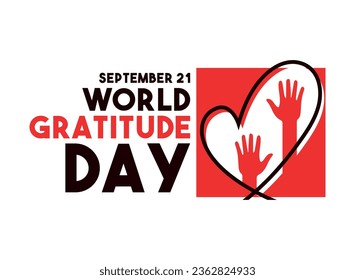 World Gratitude Day. September 21. Eps 10.