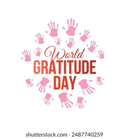 World Gratitude Day vector design template good for celebration usage. flat design. eps 10. 