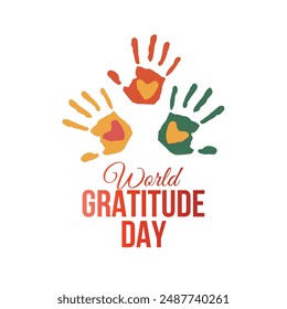 World Gratitude Day vector design template good for celebration usage. flat design. eps 10. 