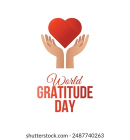 World Gratitude Day vector design template good for celebration usage. flat design. eps 10. 