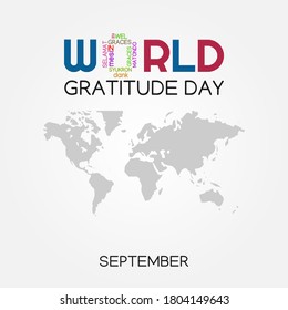 World Gratitude Day Vector Illustration