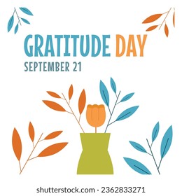 vector del día de la gratitud mundial para afiches y pancartas con colección de flores y tipografía hermosa,
contiene máscara de recorte