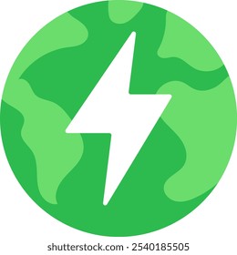 world green energy earth icon illustration