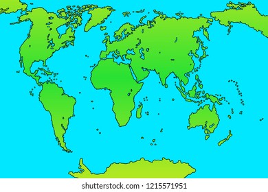 World green map. Abstract background. Vector illustration.