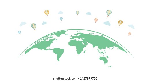 World green and Save the Earth concept. Vector illustration