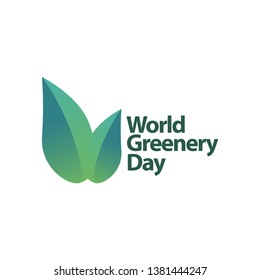 World Greenery day vector template. Design for greeting cards or print. 