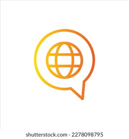 icono de cuadrícula mundial con monitor aislado y fondo transparente