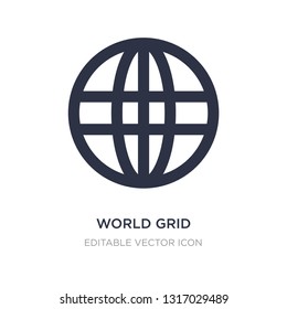 world grid icon on white background. Simple element illustration from Signs concept. world grid icon symbol design.