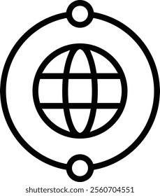 world grid icon. Thin linear style design isolated on white background