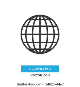 World grid vector icon, simple sign for web site and mobile app.