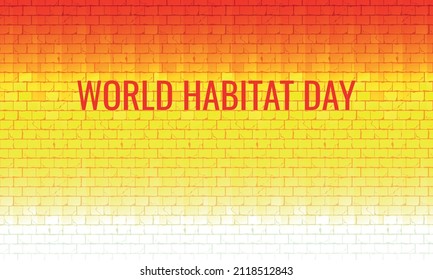 world habitat day. Design suitable for greeting card poster and banner