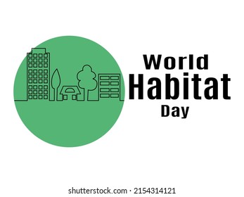 World Habitat Day, idea for poster, banner, flyer or postcard vector illustration