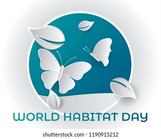 world habitat day illustration world habitat day illustration vector world habitat day paper art illustration vector