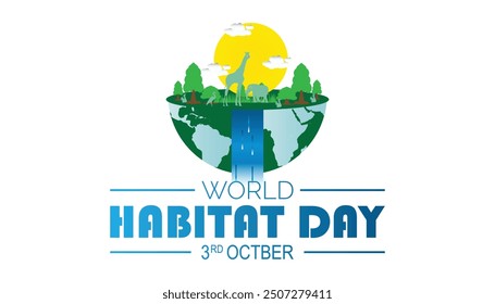 World Habitat Day is observed every year on October.Awareness concept  Of Living. background, placard, banner template Vector illustration design.