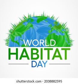 World Habitat day is observed on the first Monday of October each year all across the world. Vector illustration
